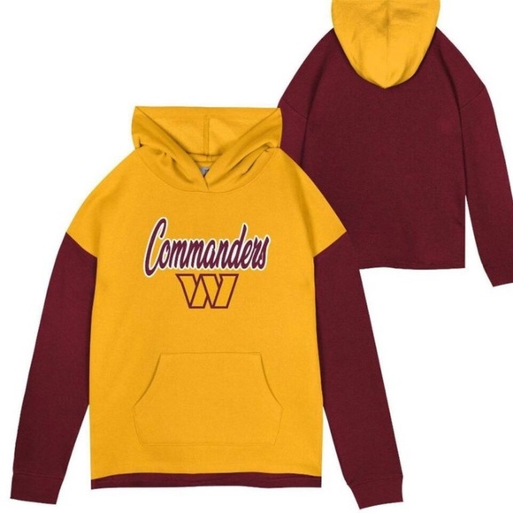 Washington Commanders (Redskins) Hoodie with Pocket Kids Size Large 10/12 - Picture 2 of 6